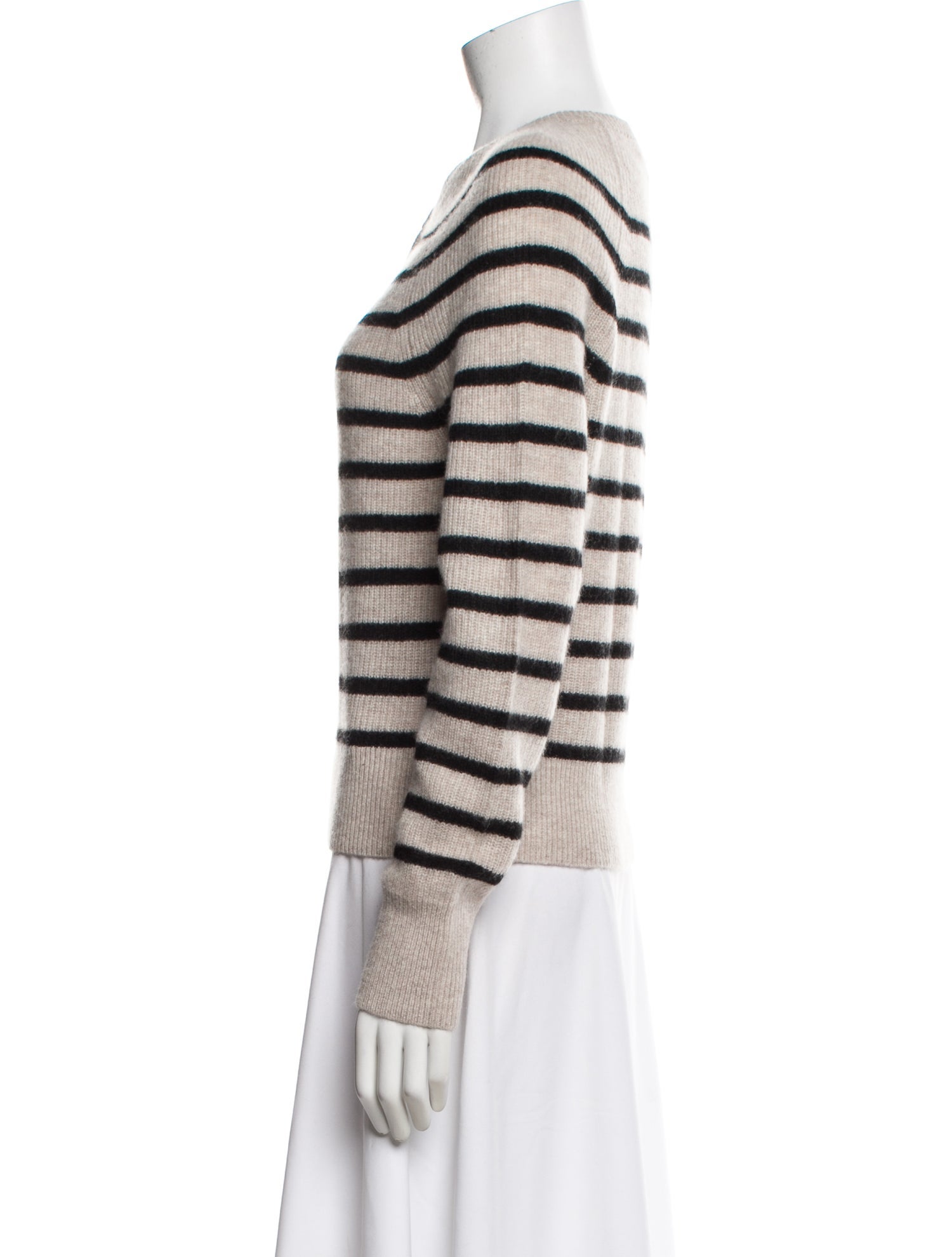 White + Warren Cashmere Striped Sweater w/ Tags