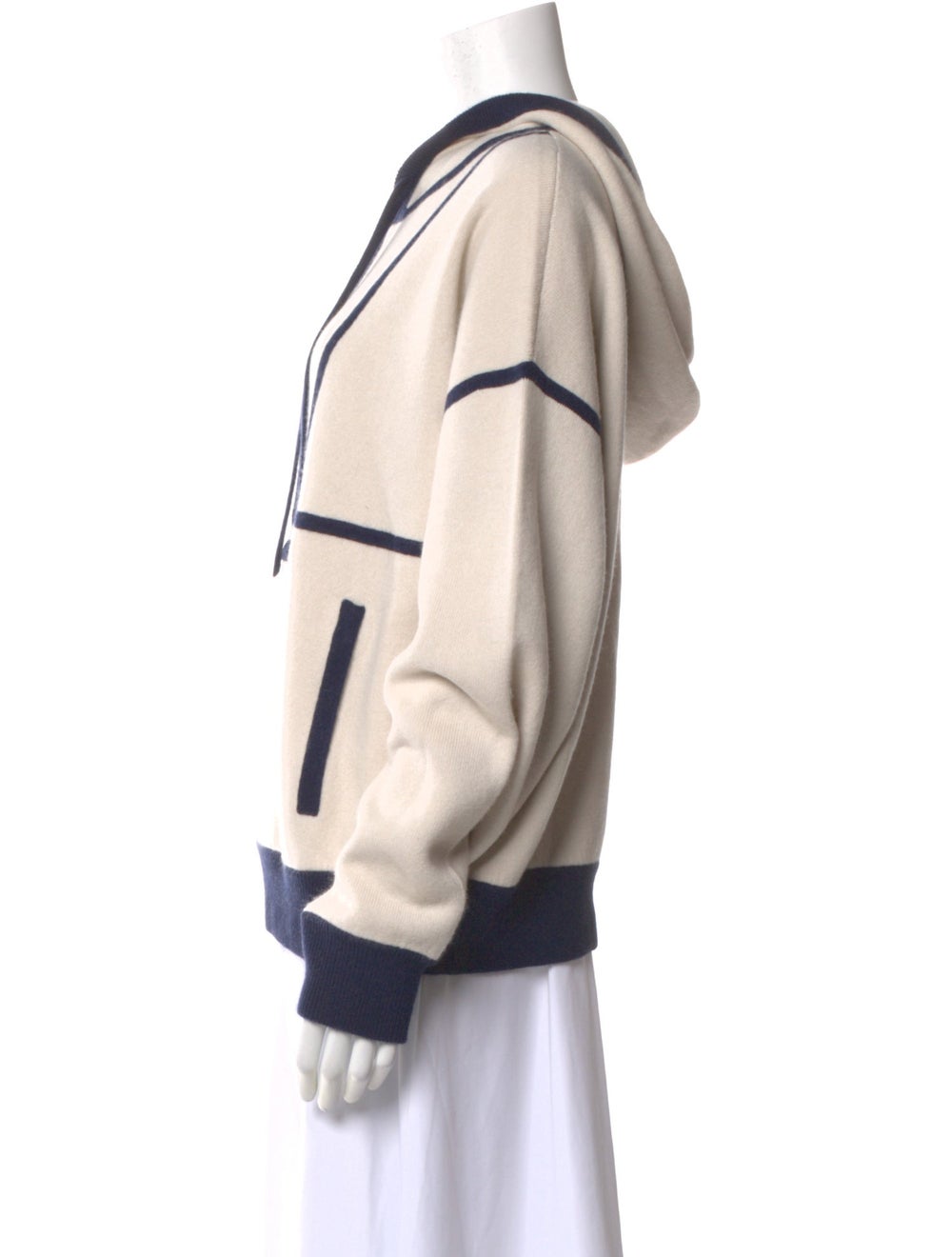 White + Warren Wool Colorblock Pattern Sweater - image 2
