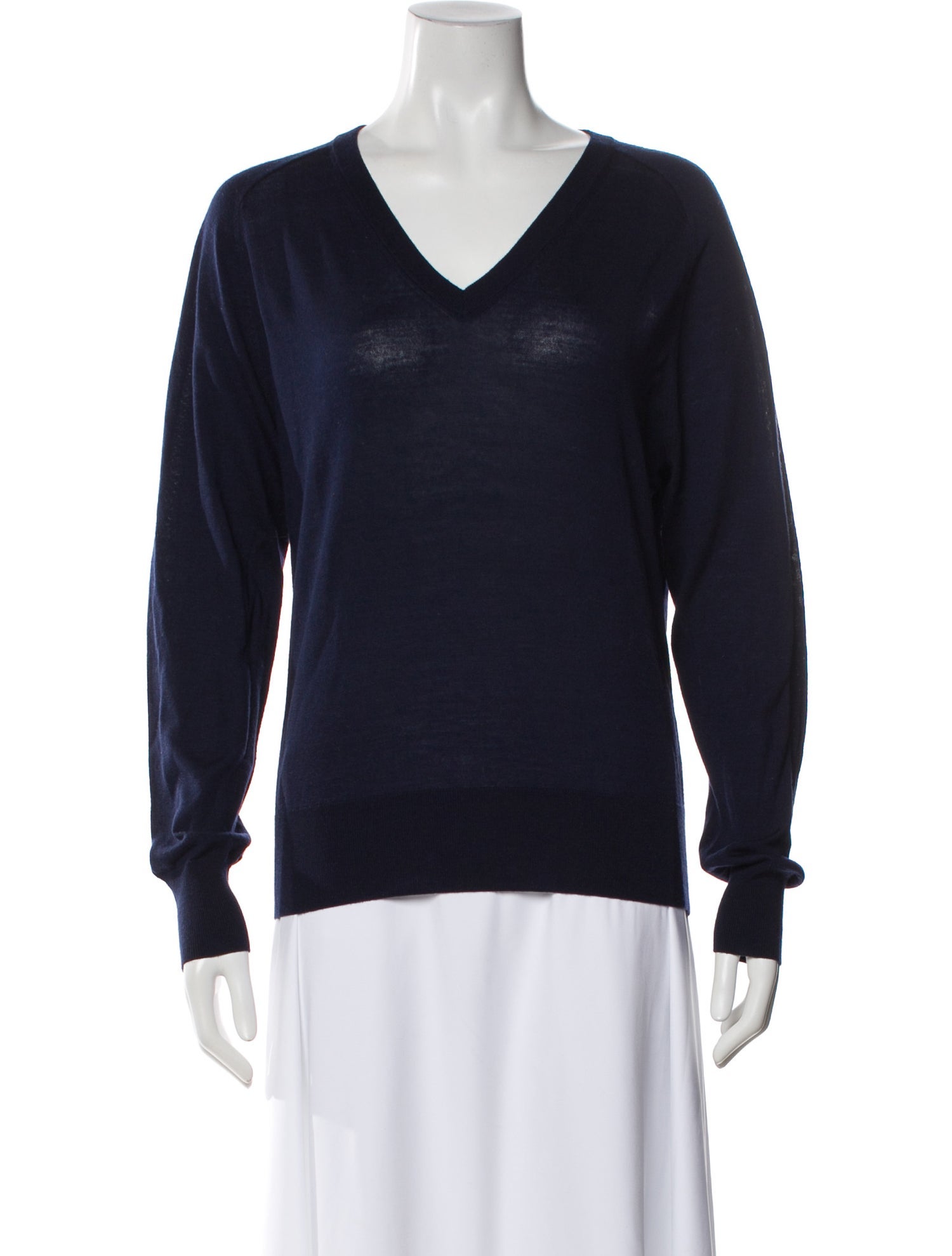 White + Warren Cashmere V-Neck Sweater