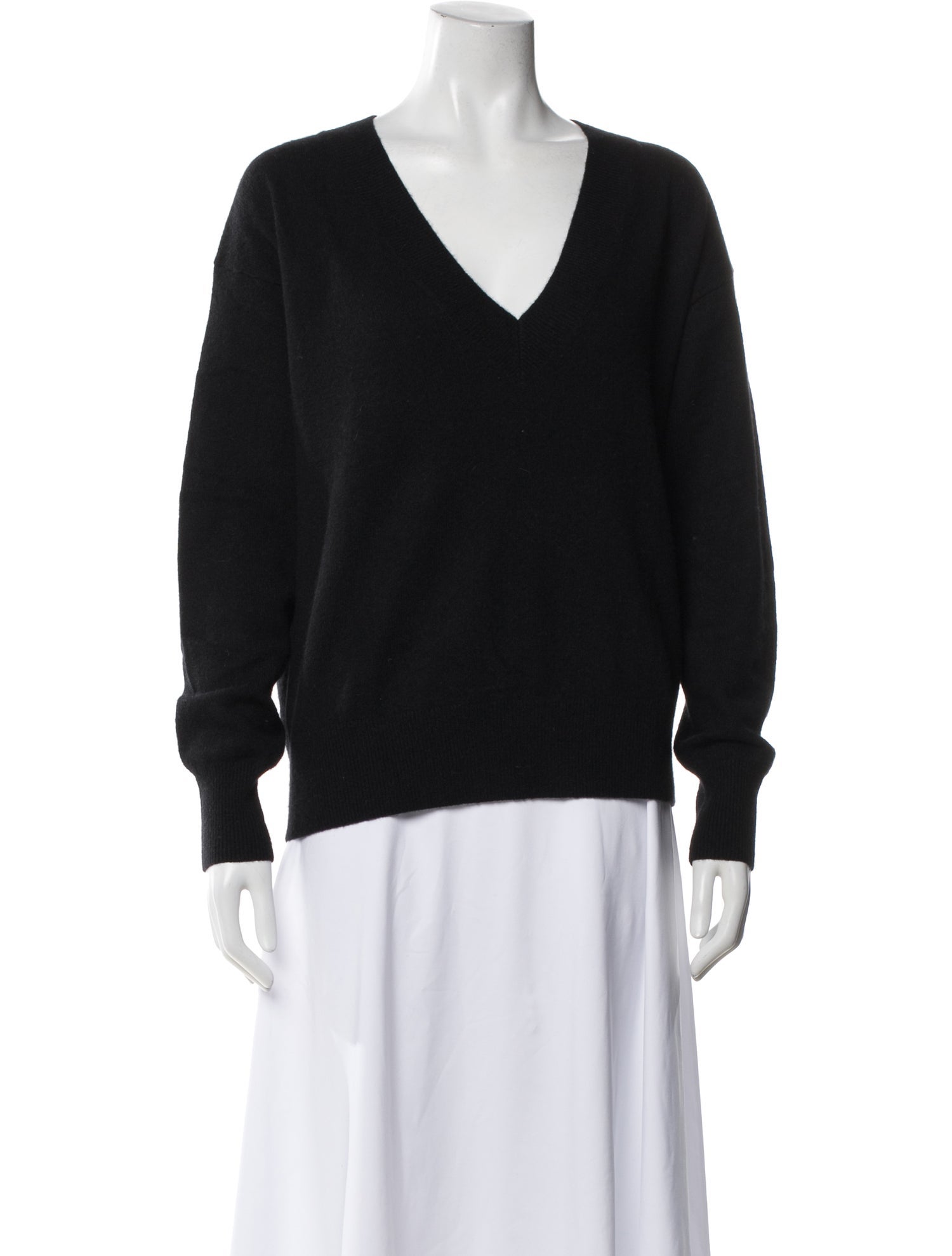 White + Warren Cashmere V-Neck Sweater