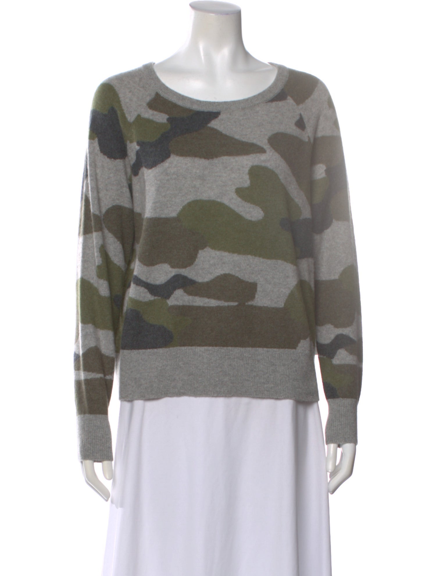 White + Warren Cashmere Printed Sweater w/ Tags