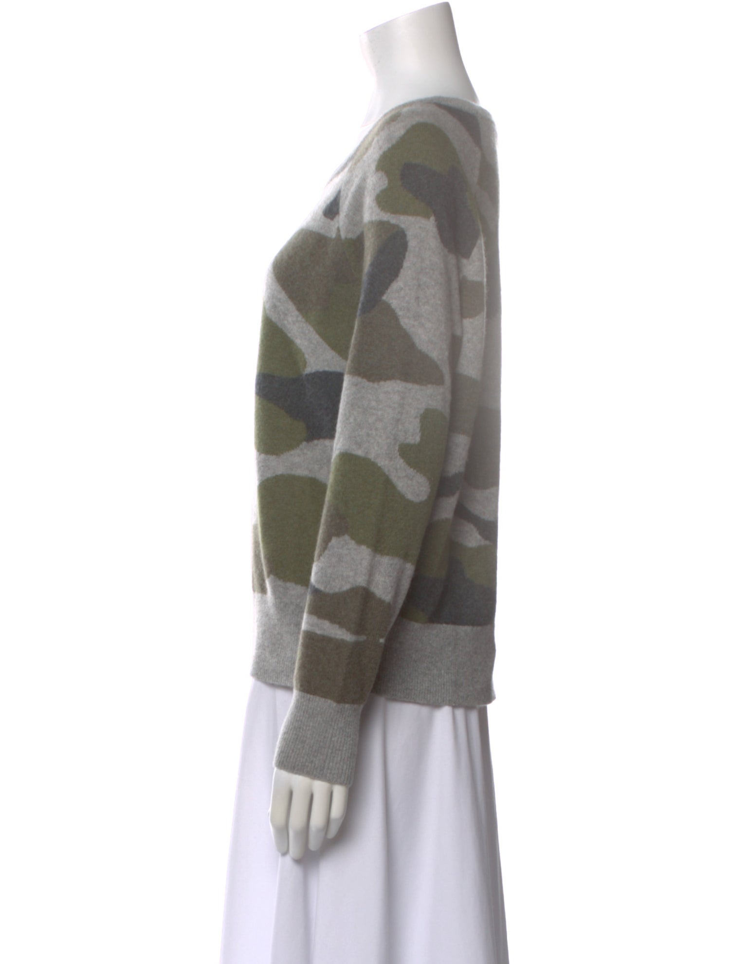 White + Warren Cashmere Printed Sweater w/ Tags