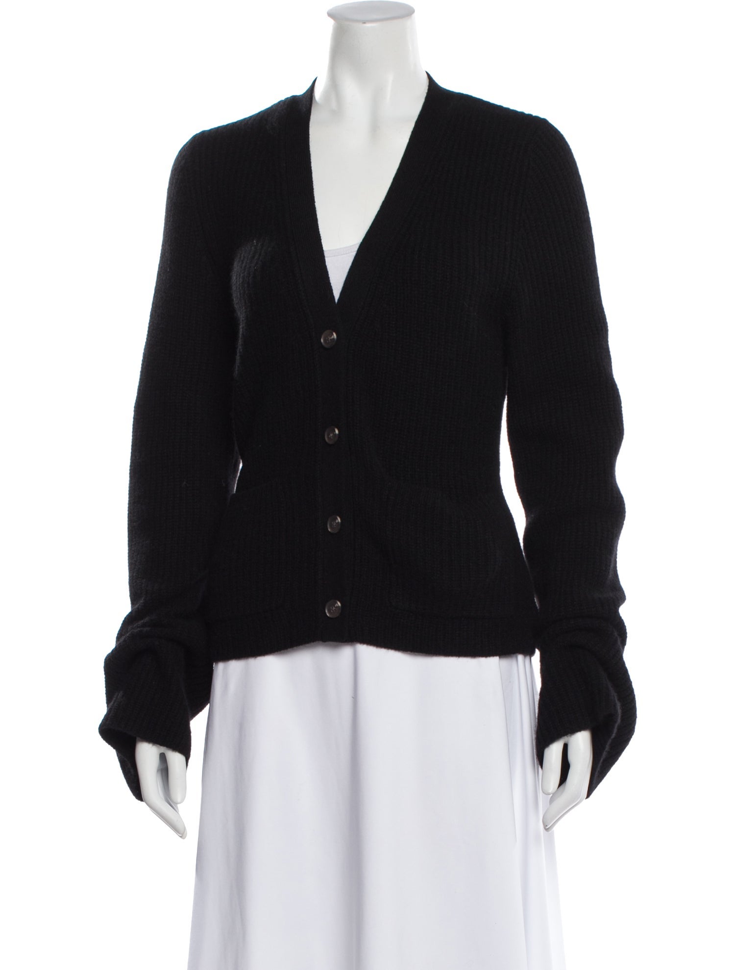 White + Warren Cashmere V-Neck Sweater