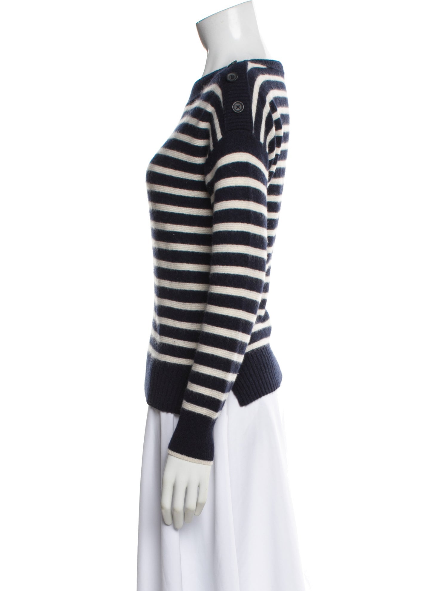 White + Warren Cashmere Striped Sweater
