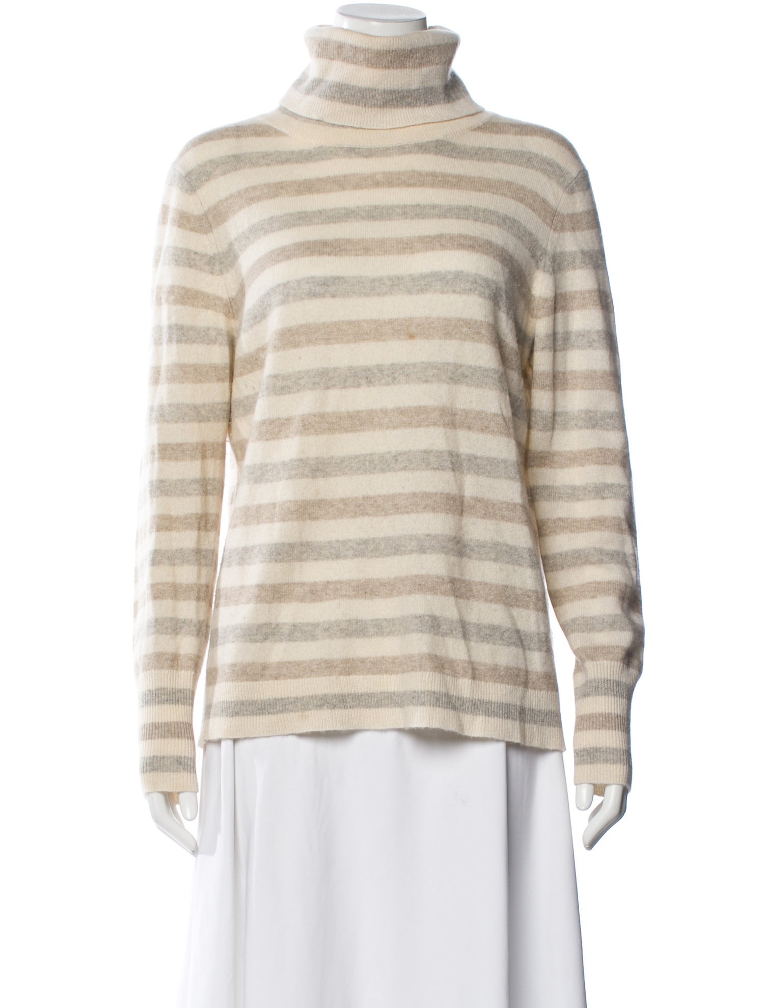 White + Warren Cashmere Striped Sweater