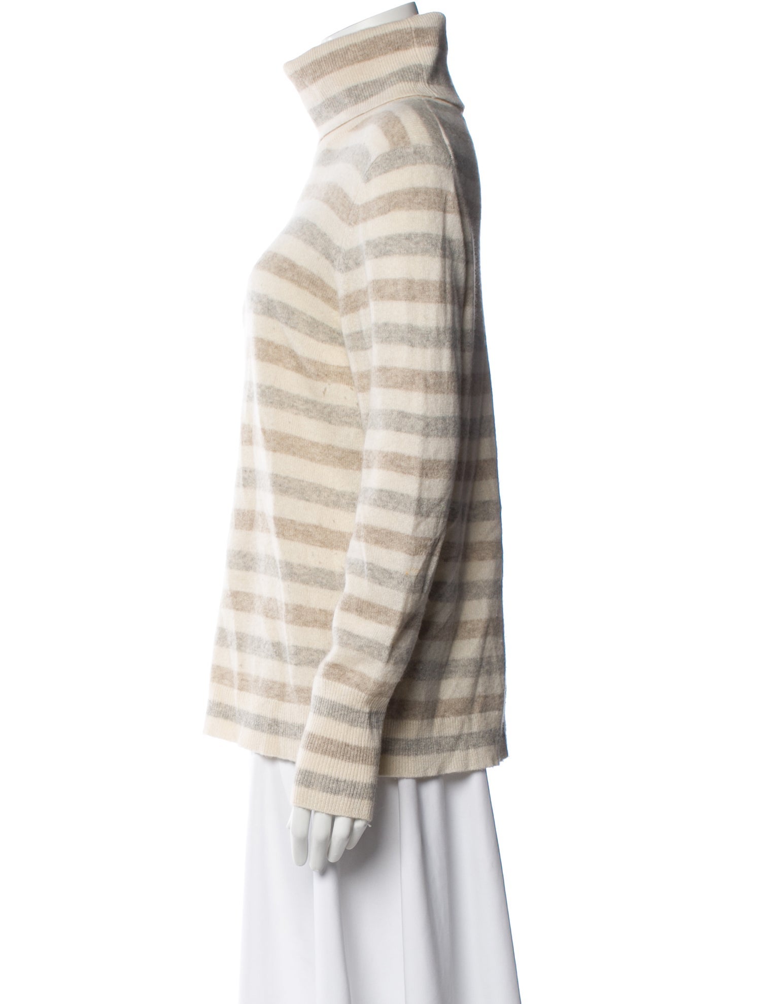 White + Warren Cashmere Striped Sweater