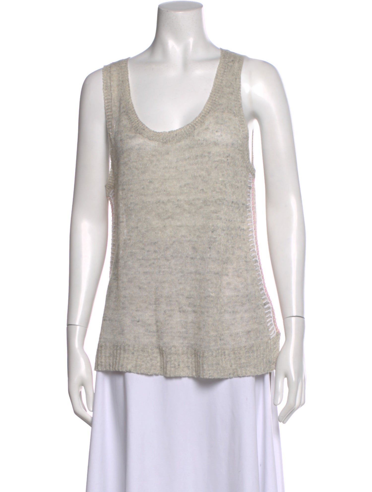 White + Warren Linen Scoop Neck Top