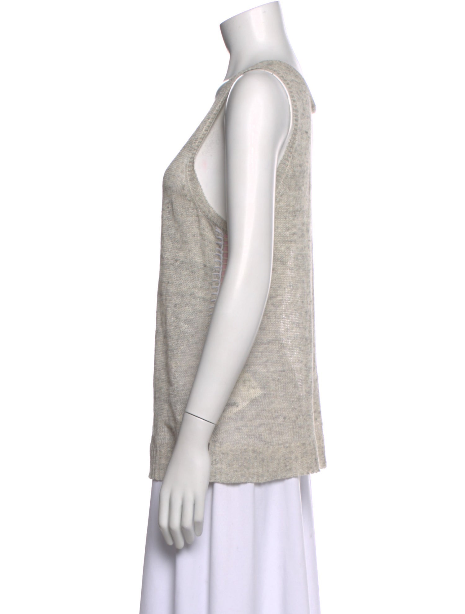 White + Warren Linen Scoop Neck Top