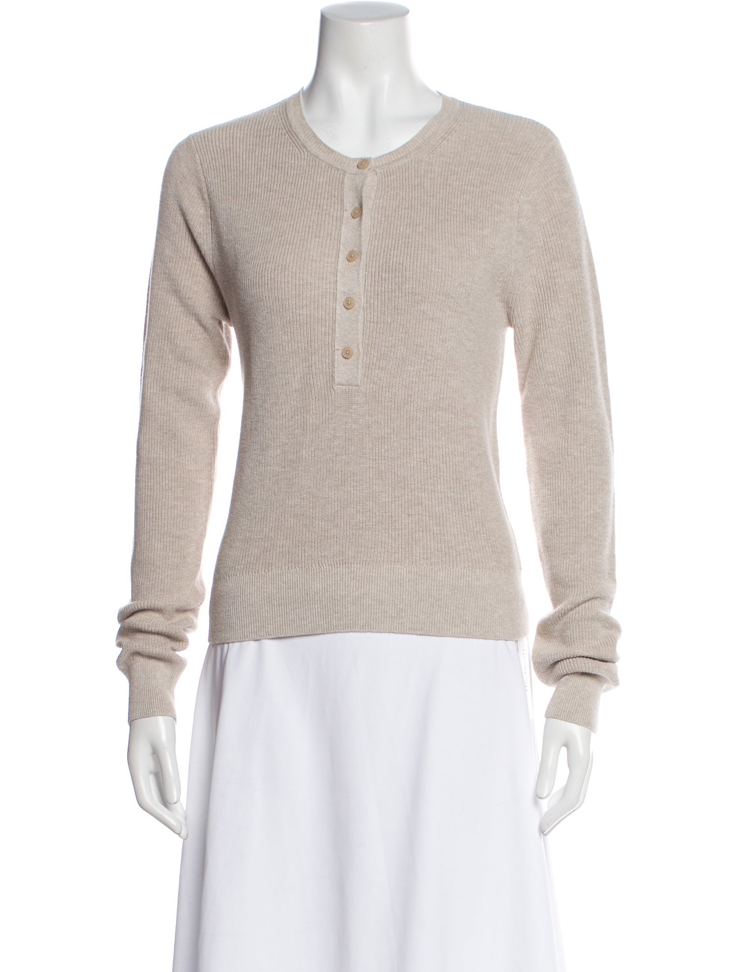 White + Warren Crew Neck Long Sleeve Top