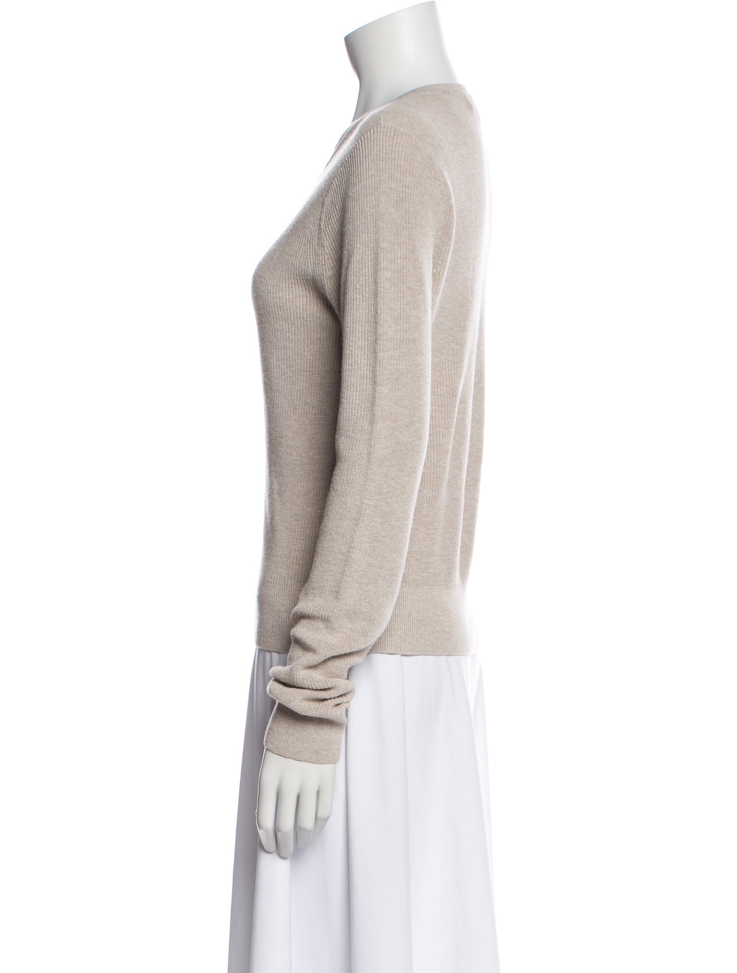 White + Warren Crew Neck Long Sleeve Top