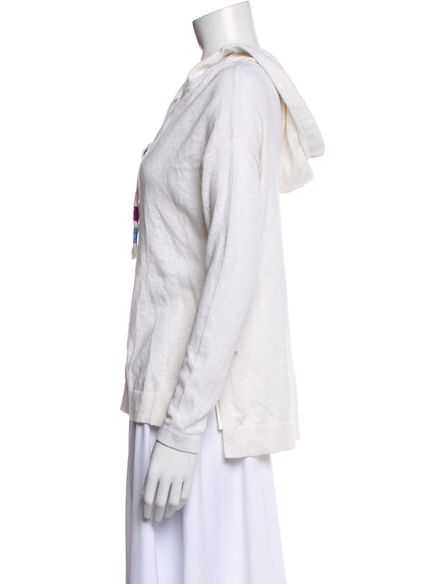 White + Warren Linen V-Neck Hoodie w/ Tags