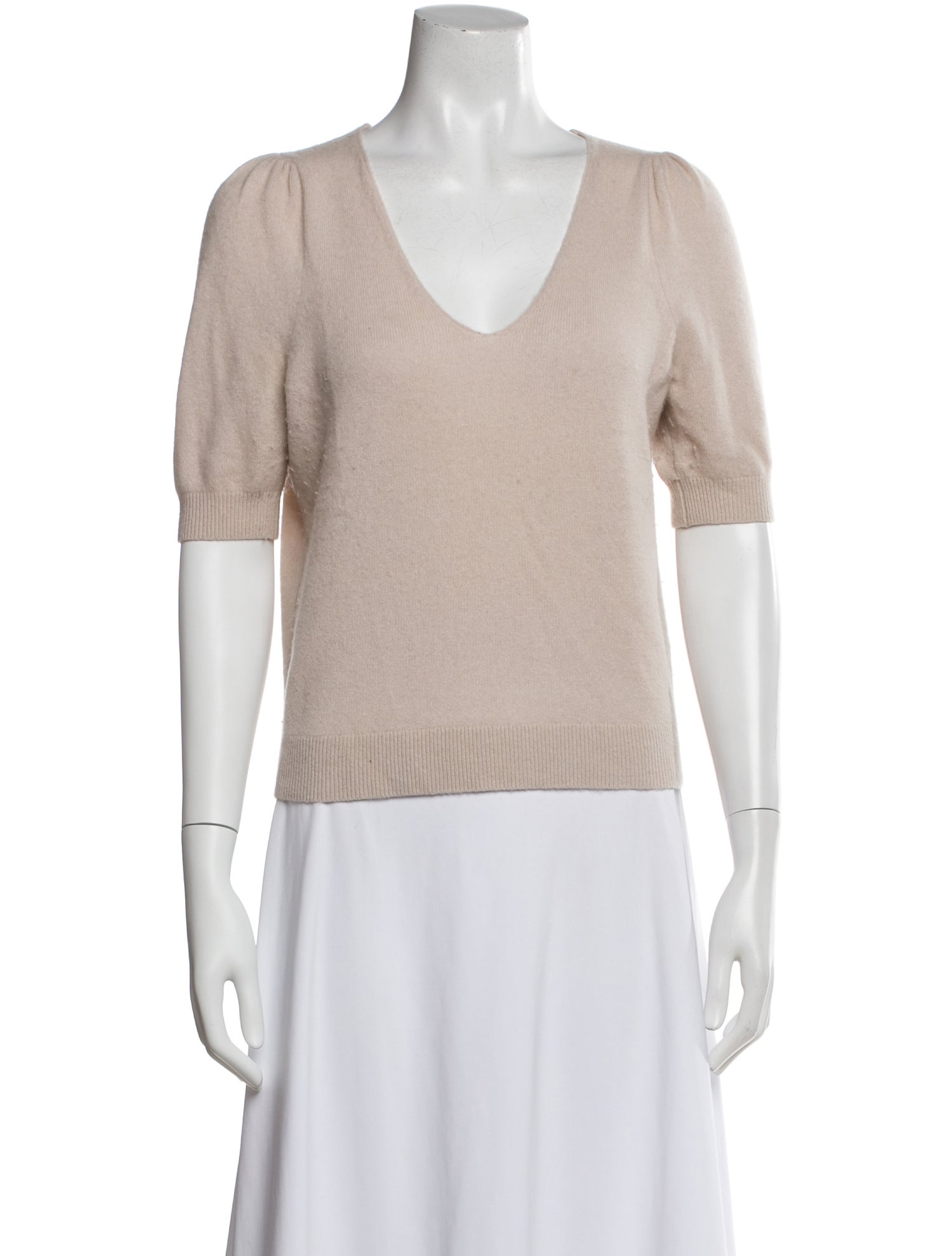 White + Warren Cashmere V-Neck Sweater