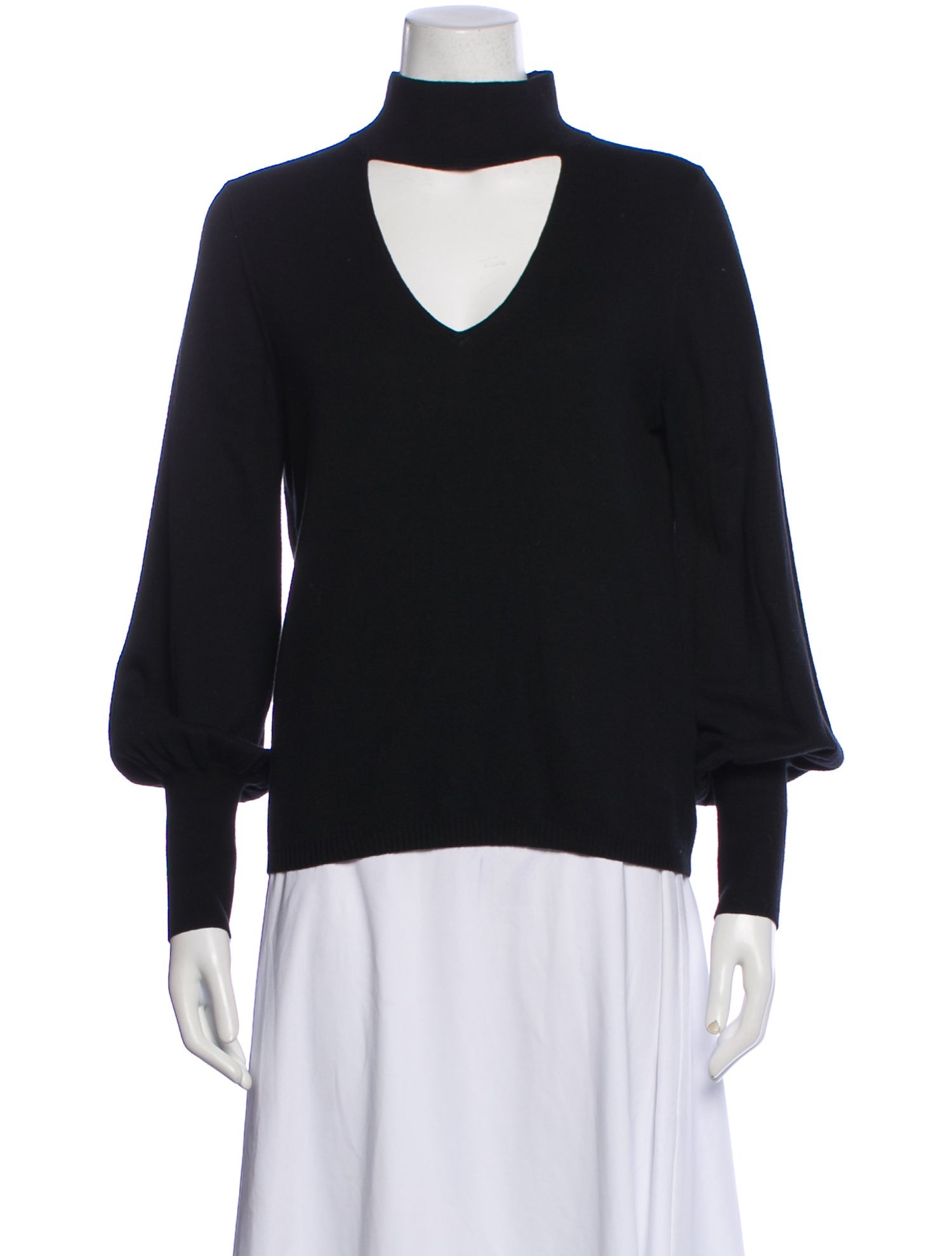 White + Warren Mock Neck Long Sleeve Top