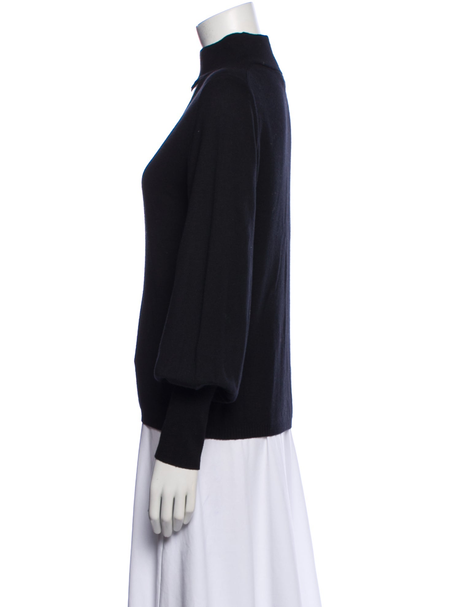 White + Warren Mock Neck Long Sleeve Top