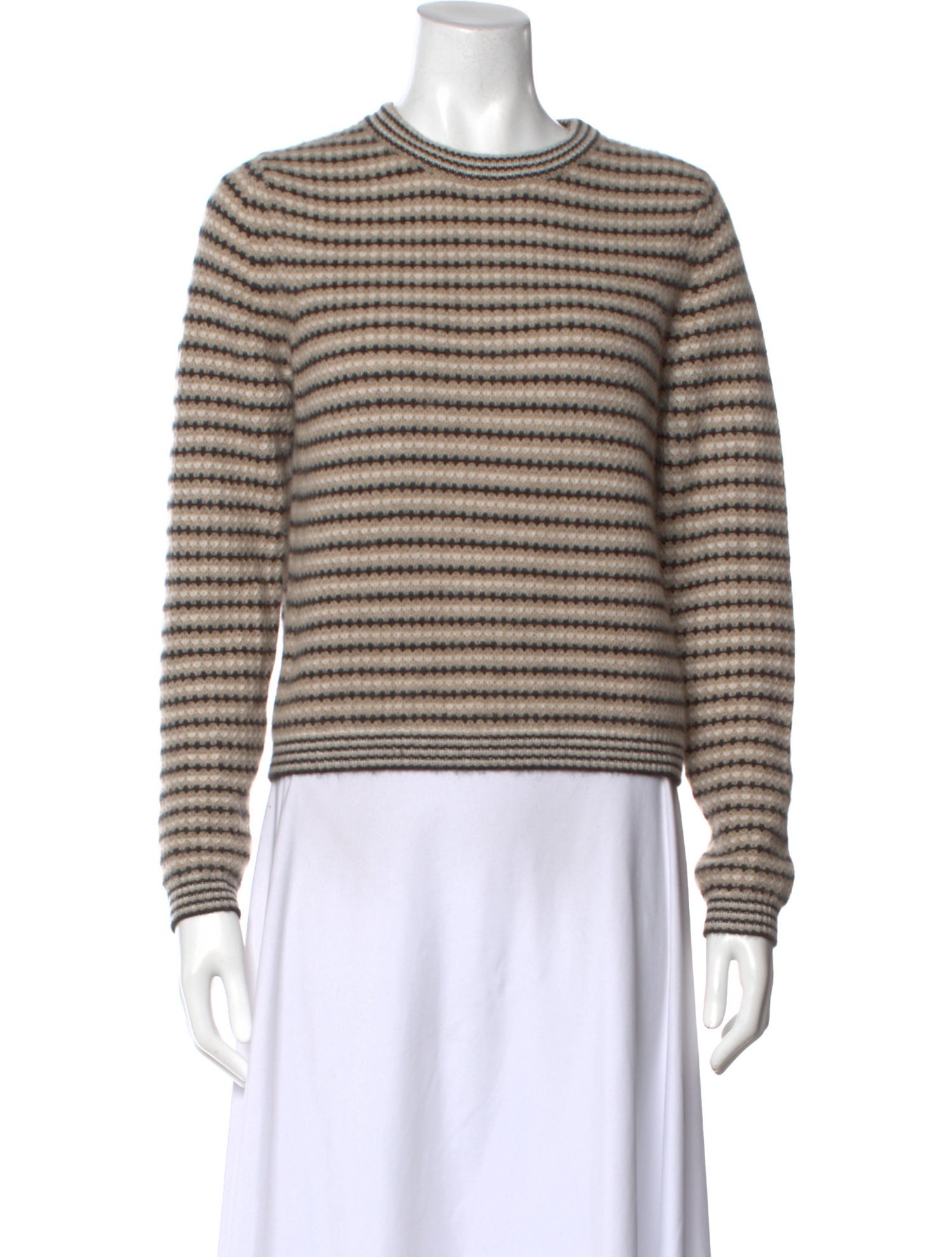 White + Warren Cashmere Striped Sweater