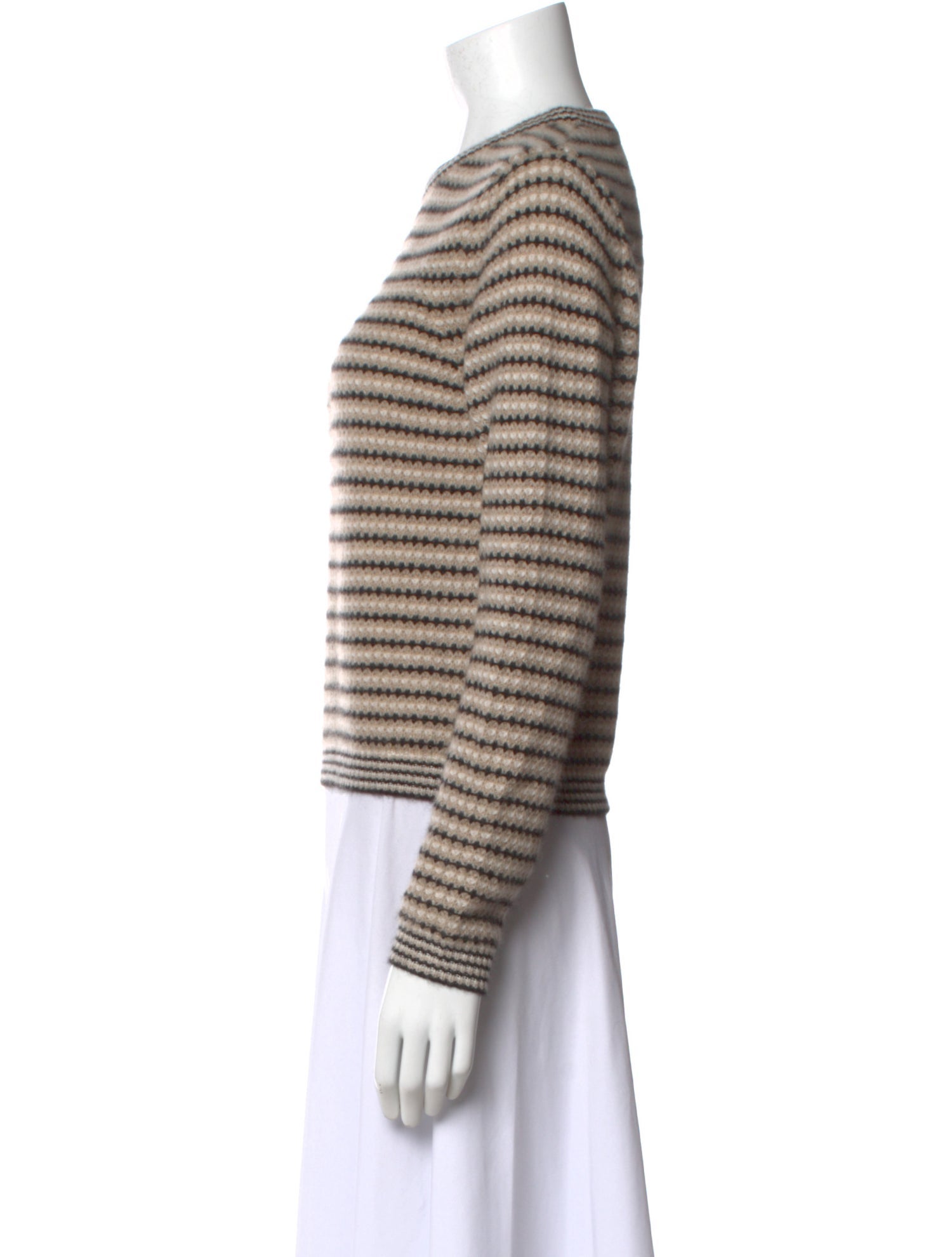 White + Warren Cashmere Striped Sweater