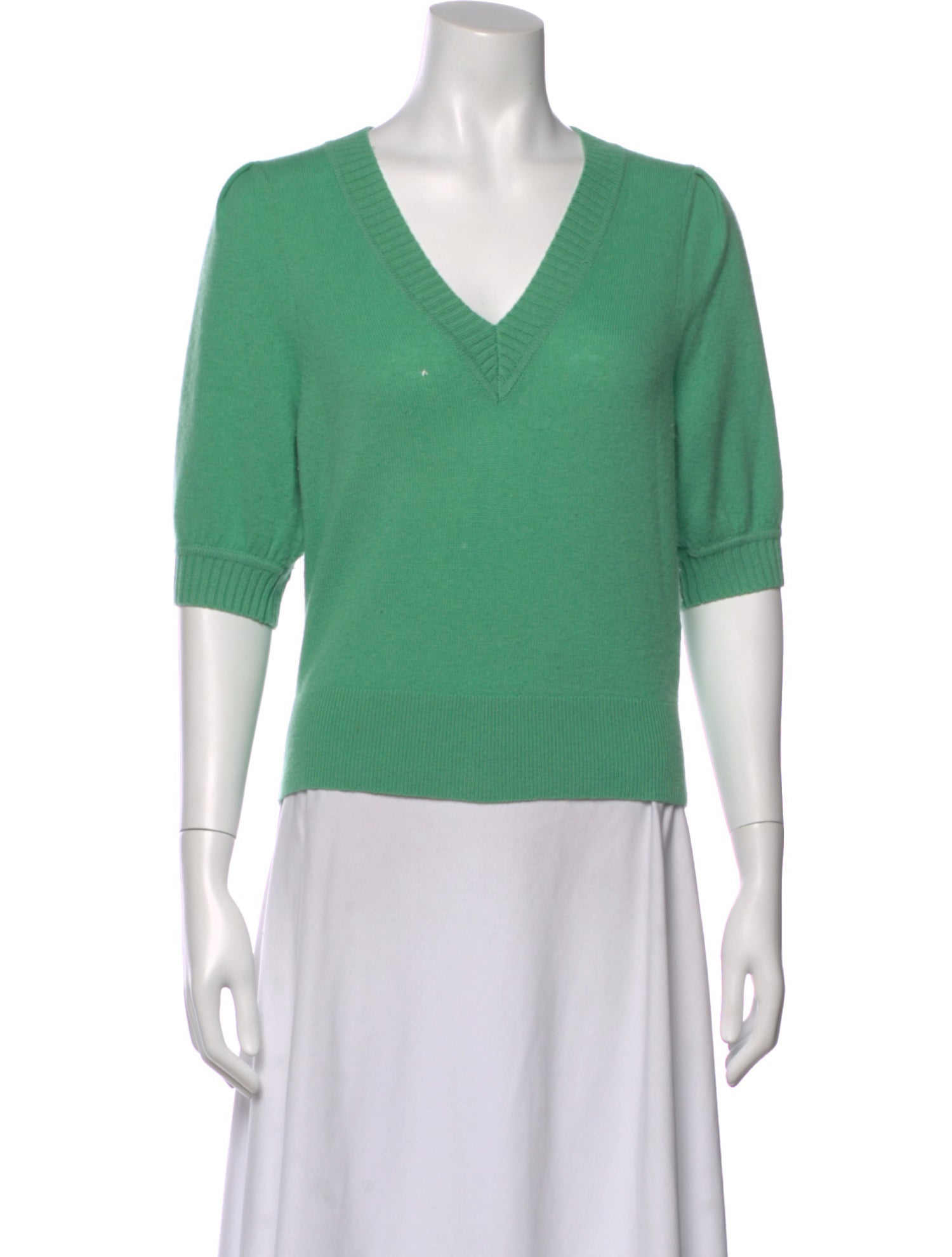 White + Warren Cashmere V-Neck Sweater