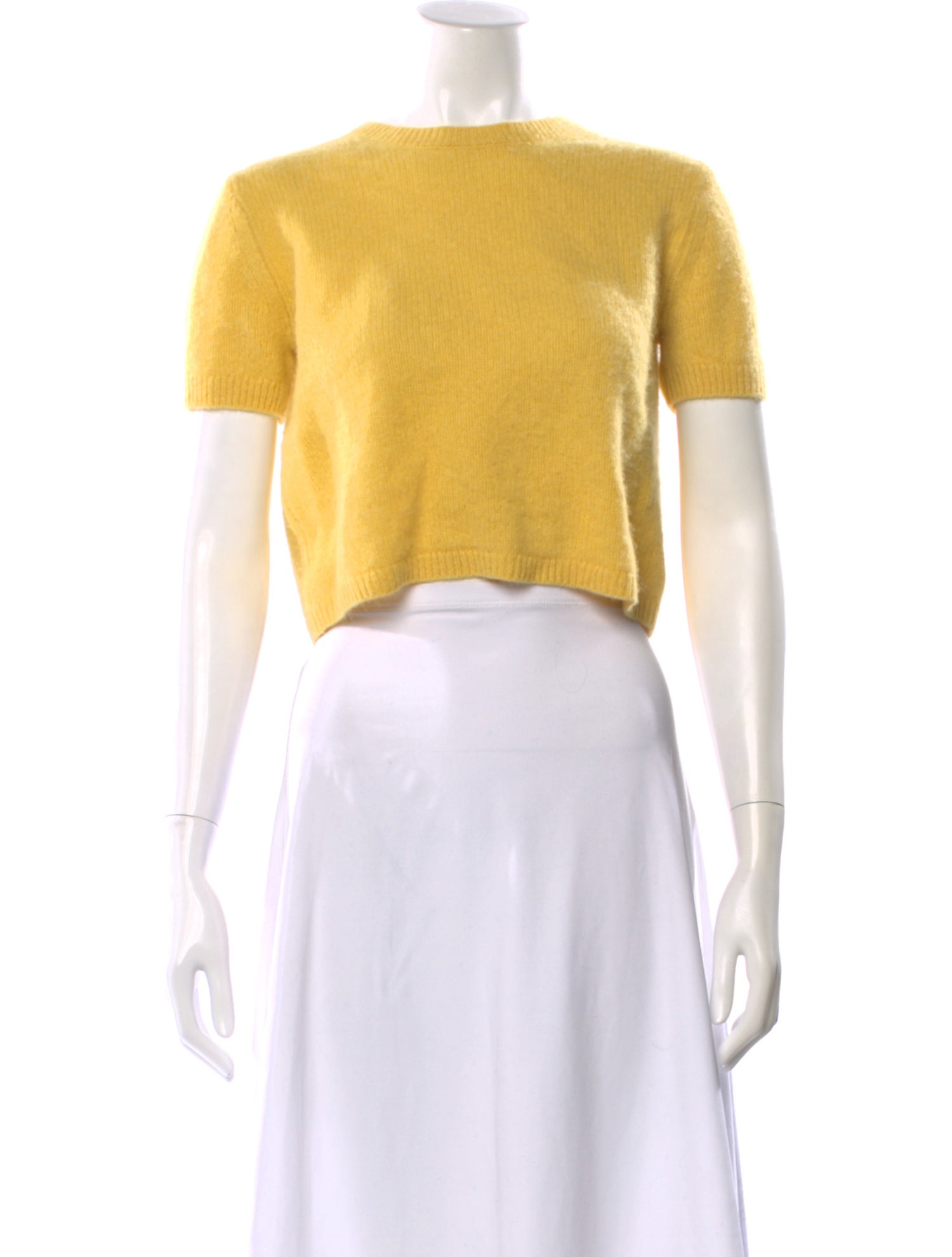 White + Warren Cashmere Crew Neck Crop Top