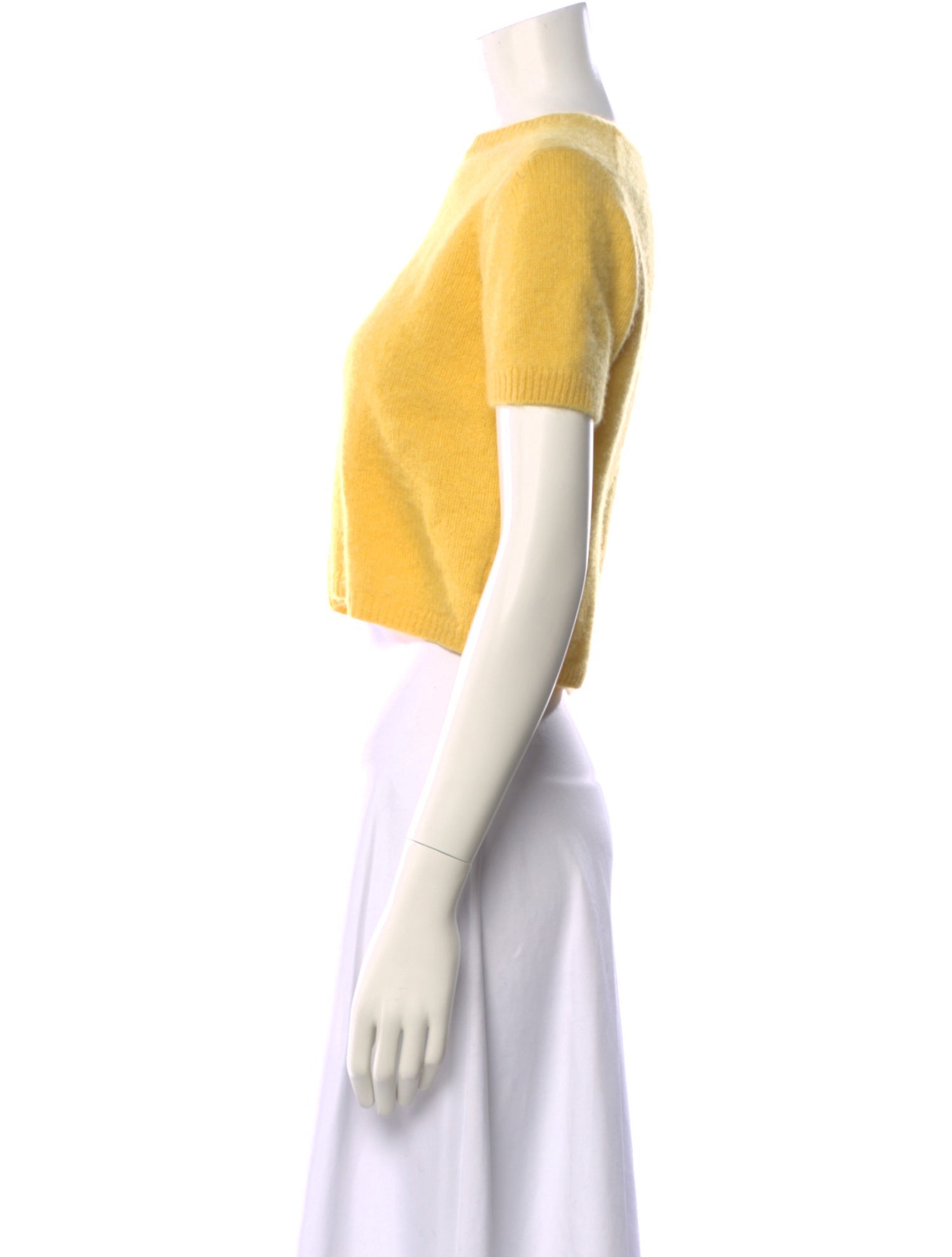 White + Warren Cashmere Crew Neck Crop Top