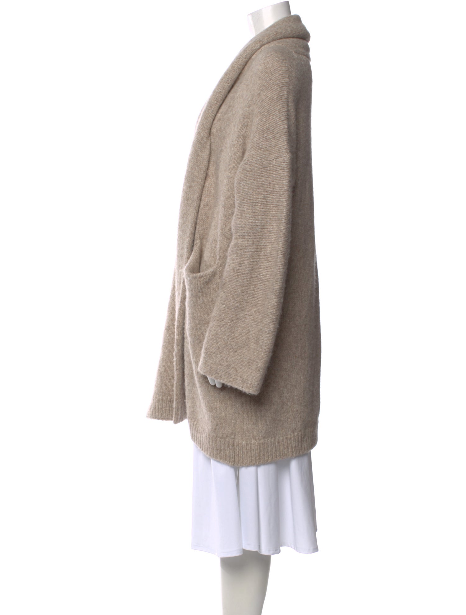 White + Warren Baby Alpaca Open Front Sweater