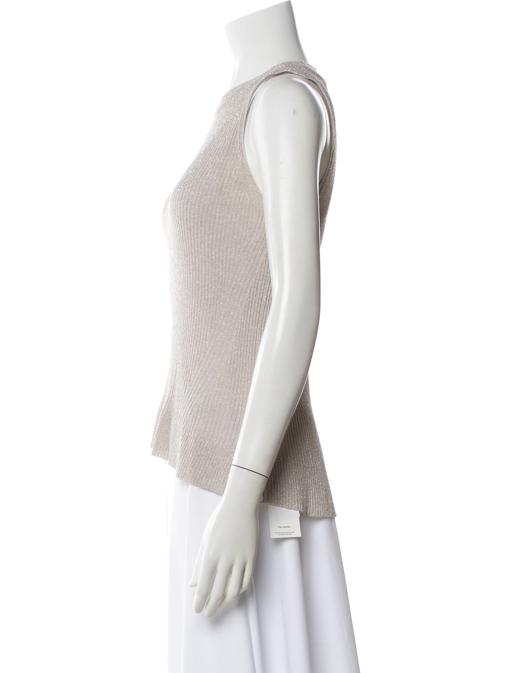 White + Warren Mock Neck Sleeveless Top