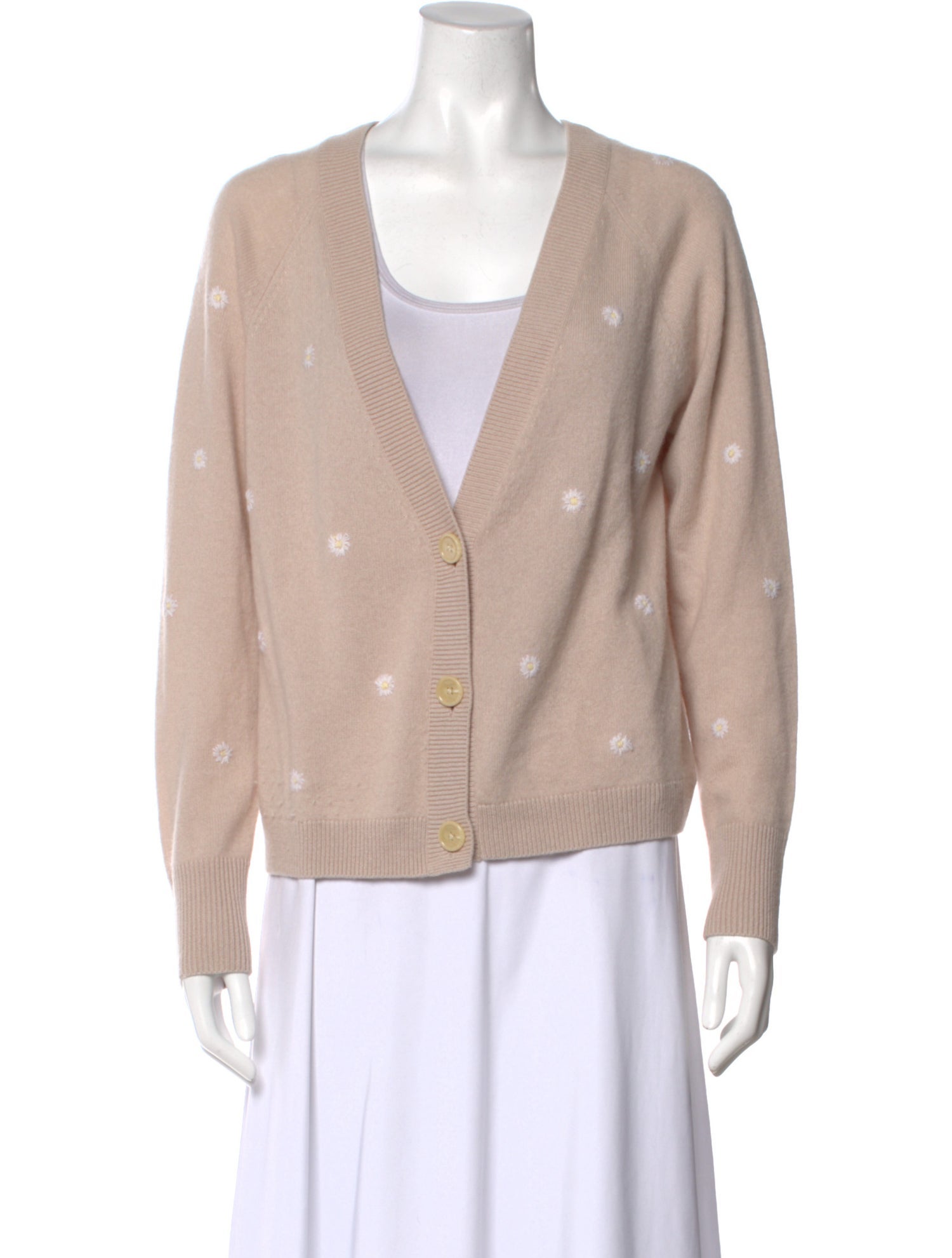 White + Warren Cashmere V-Neck Sweater