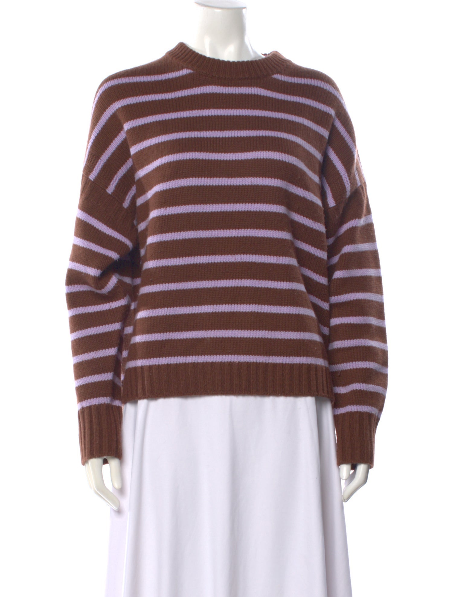 White + Warren Wool Striped Sweater