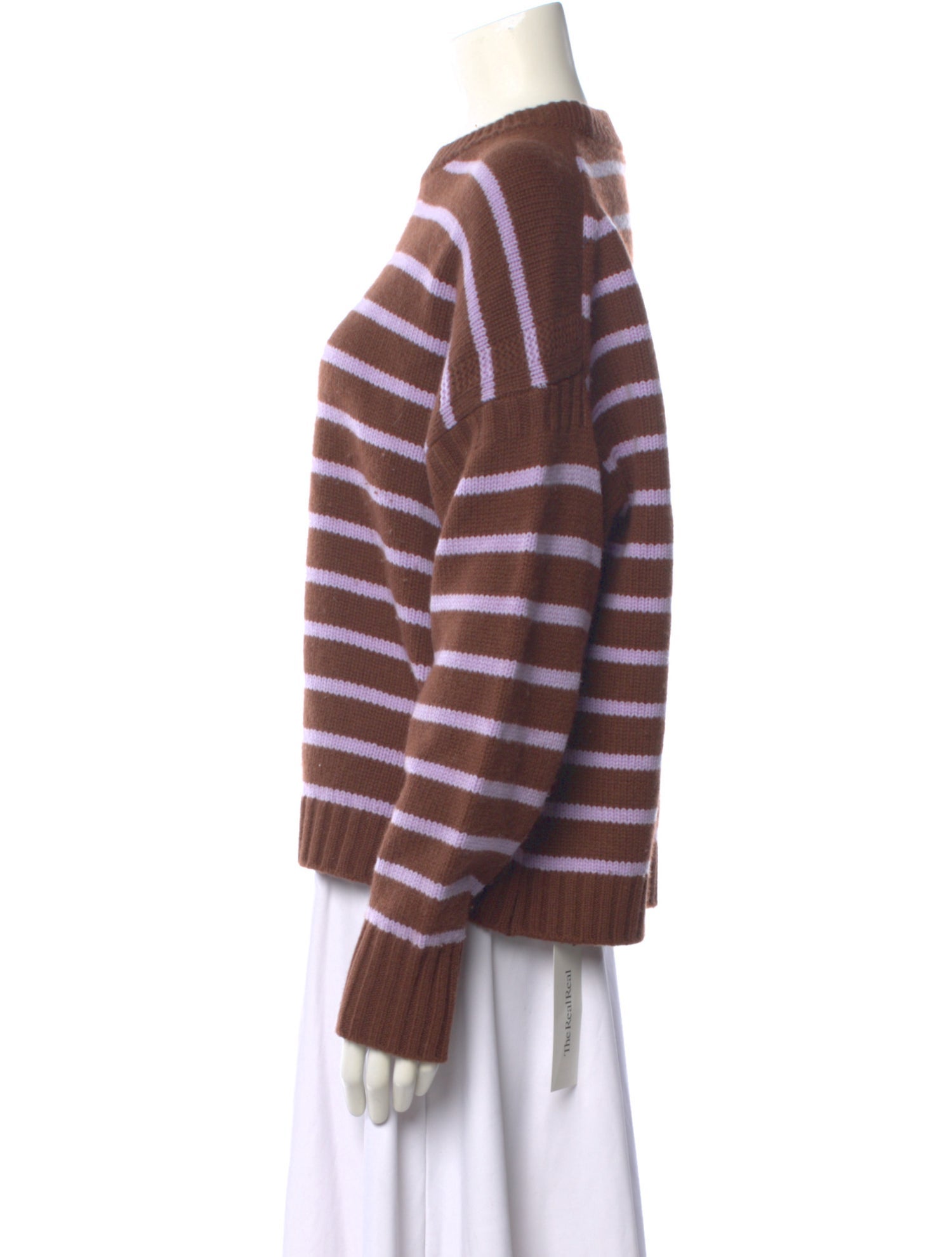 White + Warren Wool Striped Sweater