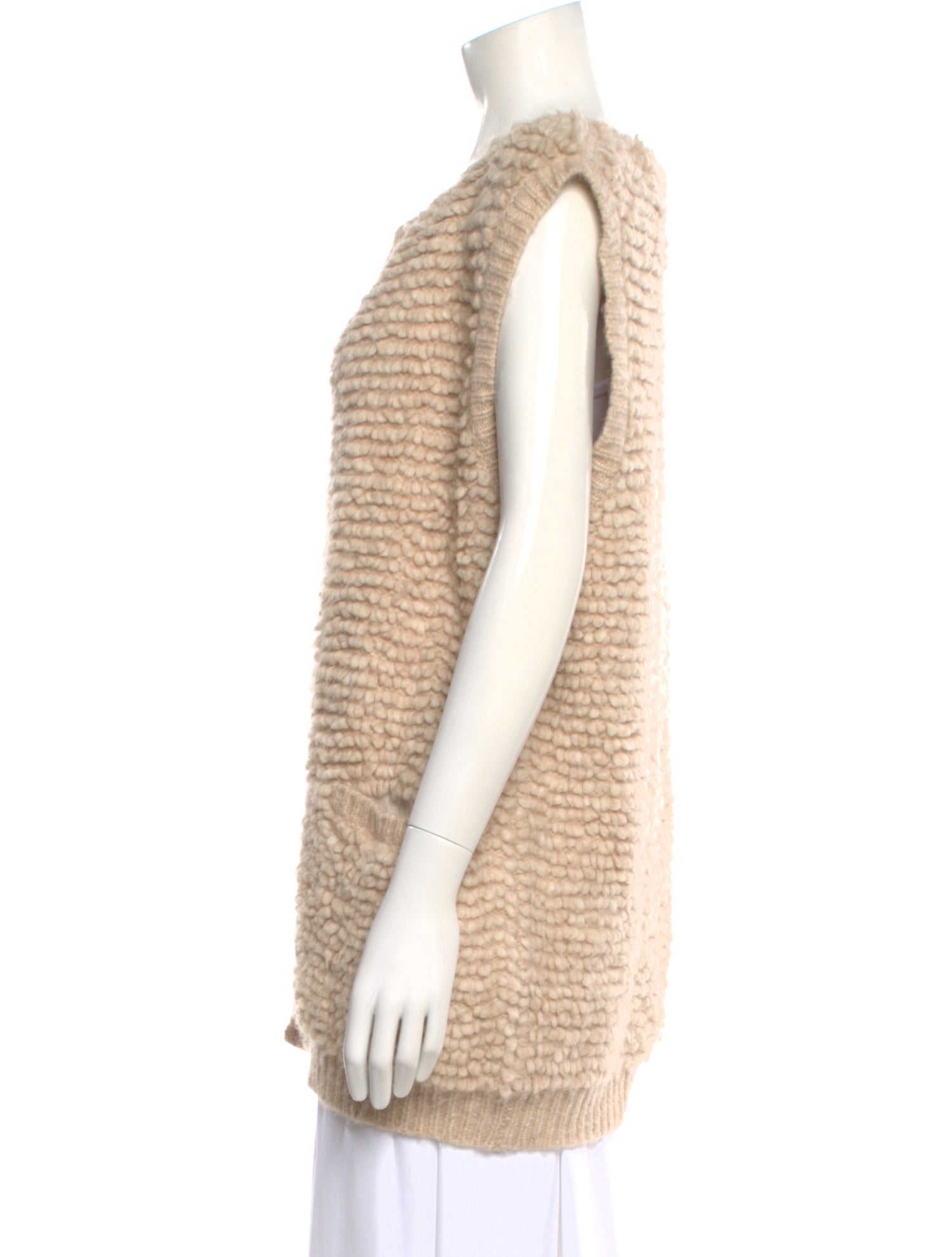 White + Warren Wool Open Front Sweater