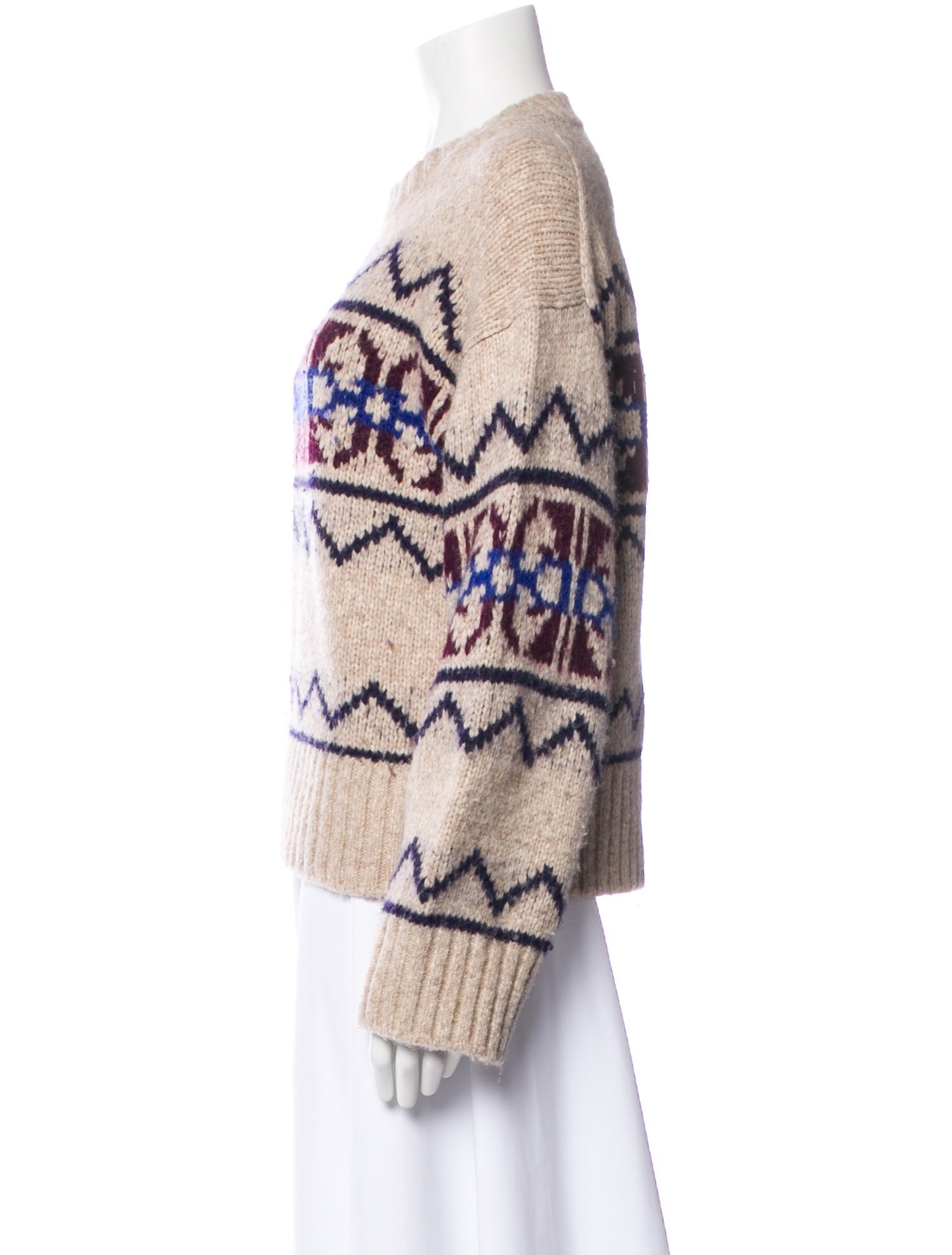 White + Warren Baby Alpaca Printed Sweater