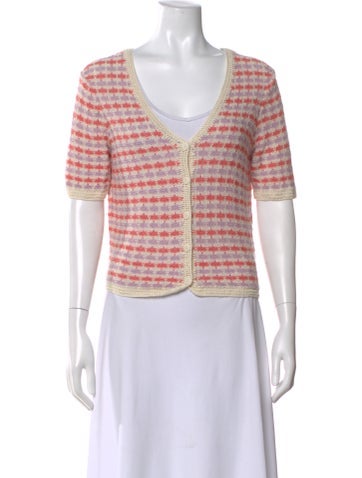 Pre-owned White + Warren Linen Striped Sweater