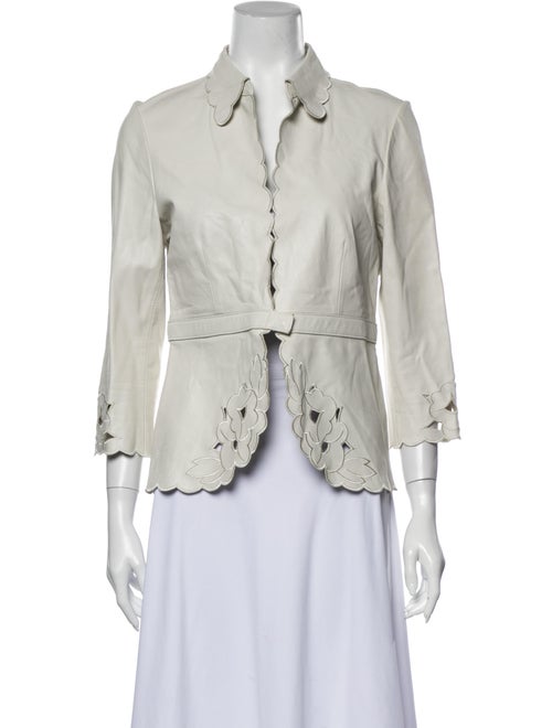 The Wrights Leather Jacket Grey