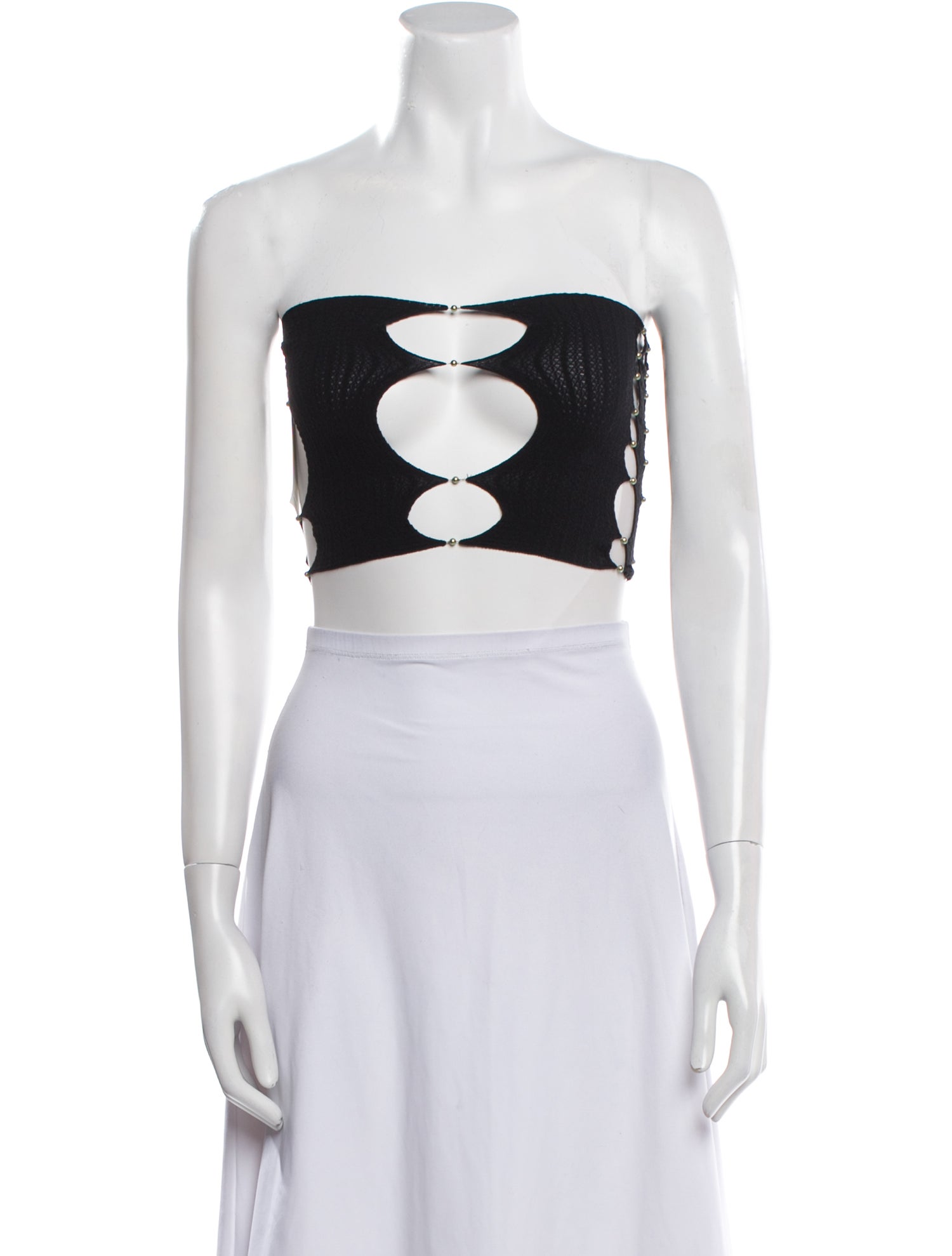 Rui Nylon Strapless Crop Top