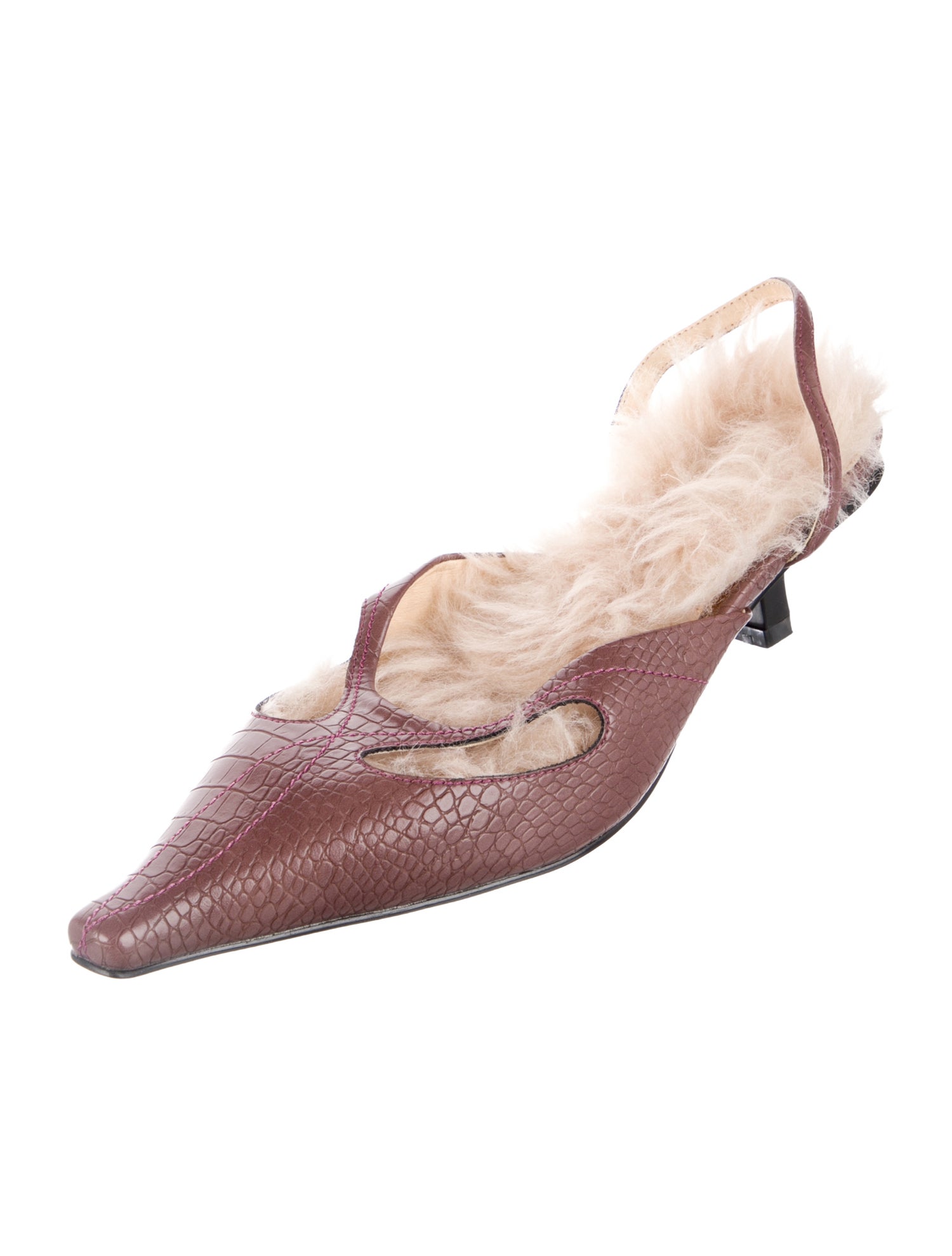 Rui Leather Animal Print Slingback Pumps