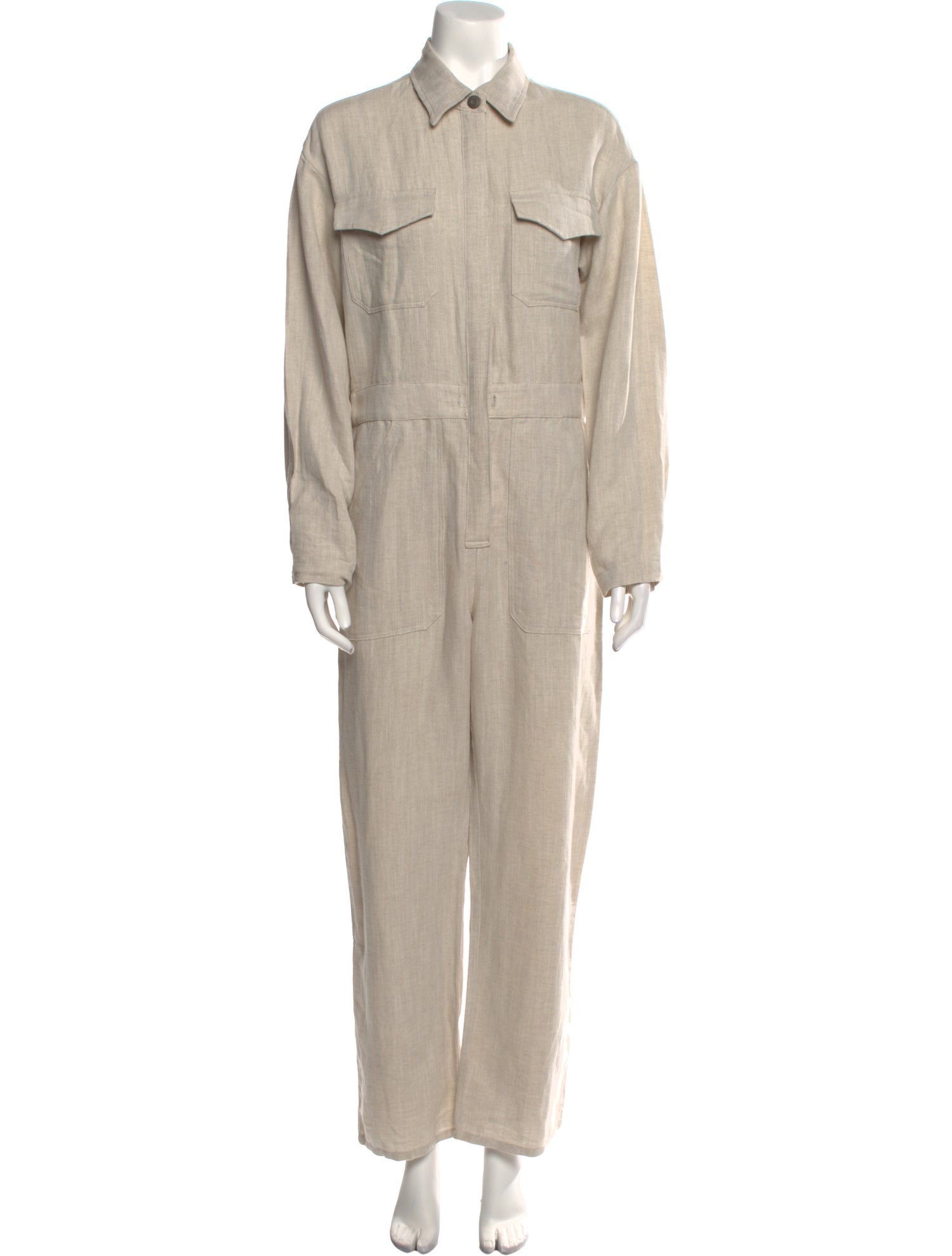 Rivet Utility Linen Jumpsuit