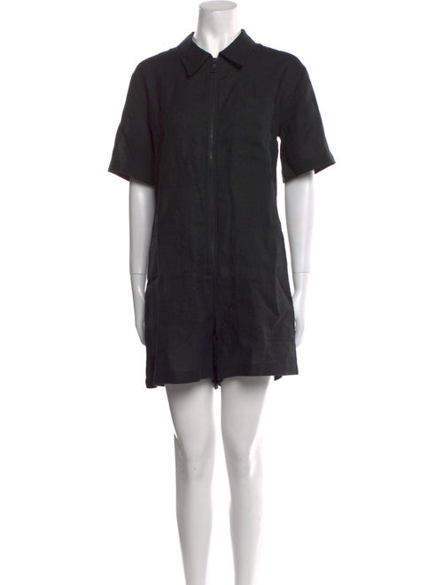 Rivet Utility Linen Crew Neck Romper