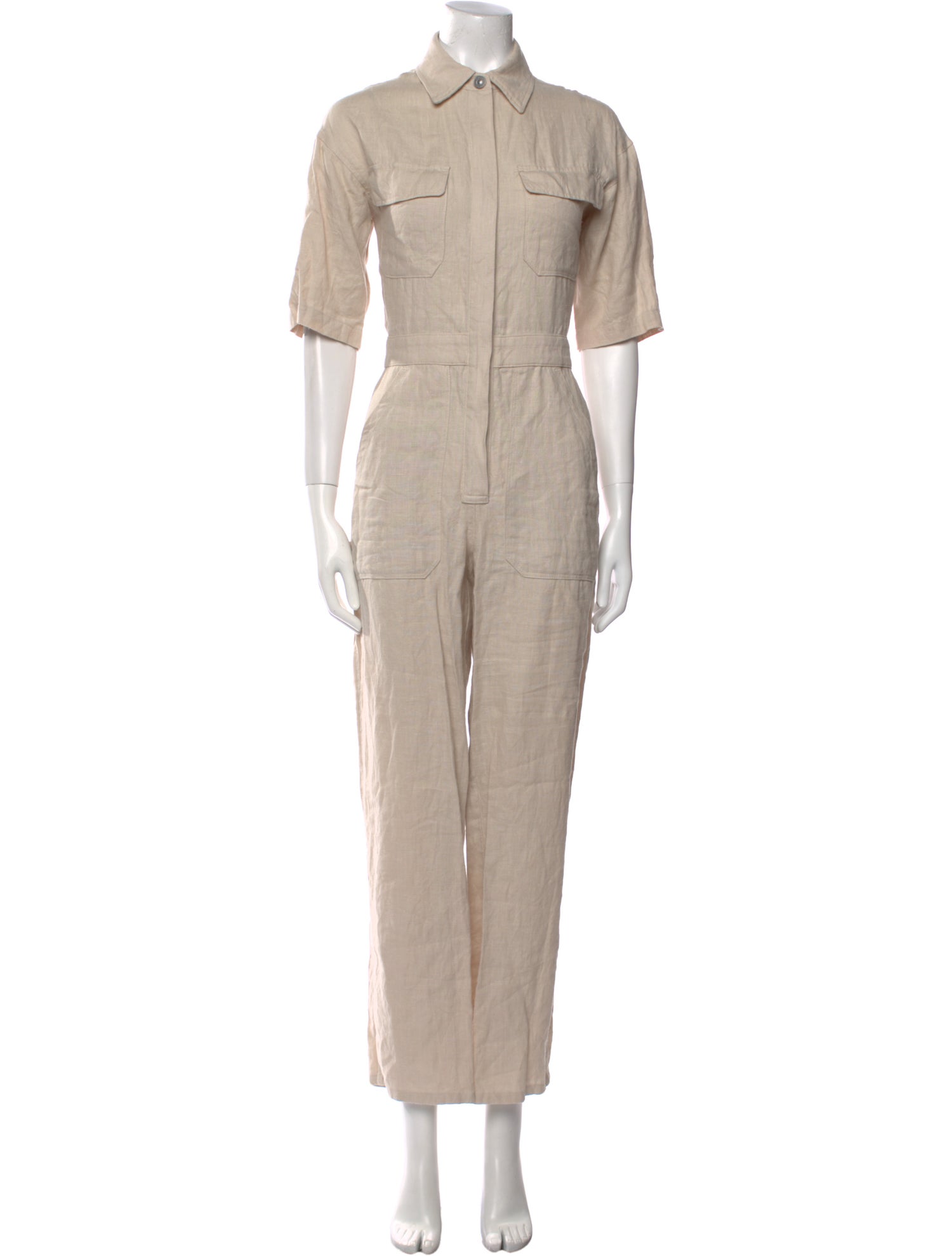 Rivet Utility Linen Jumpsuit