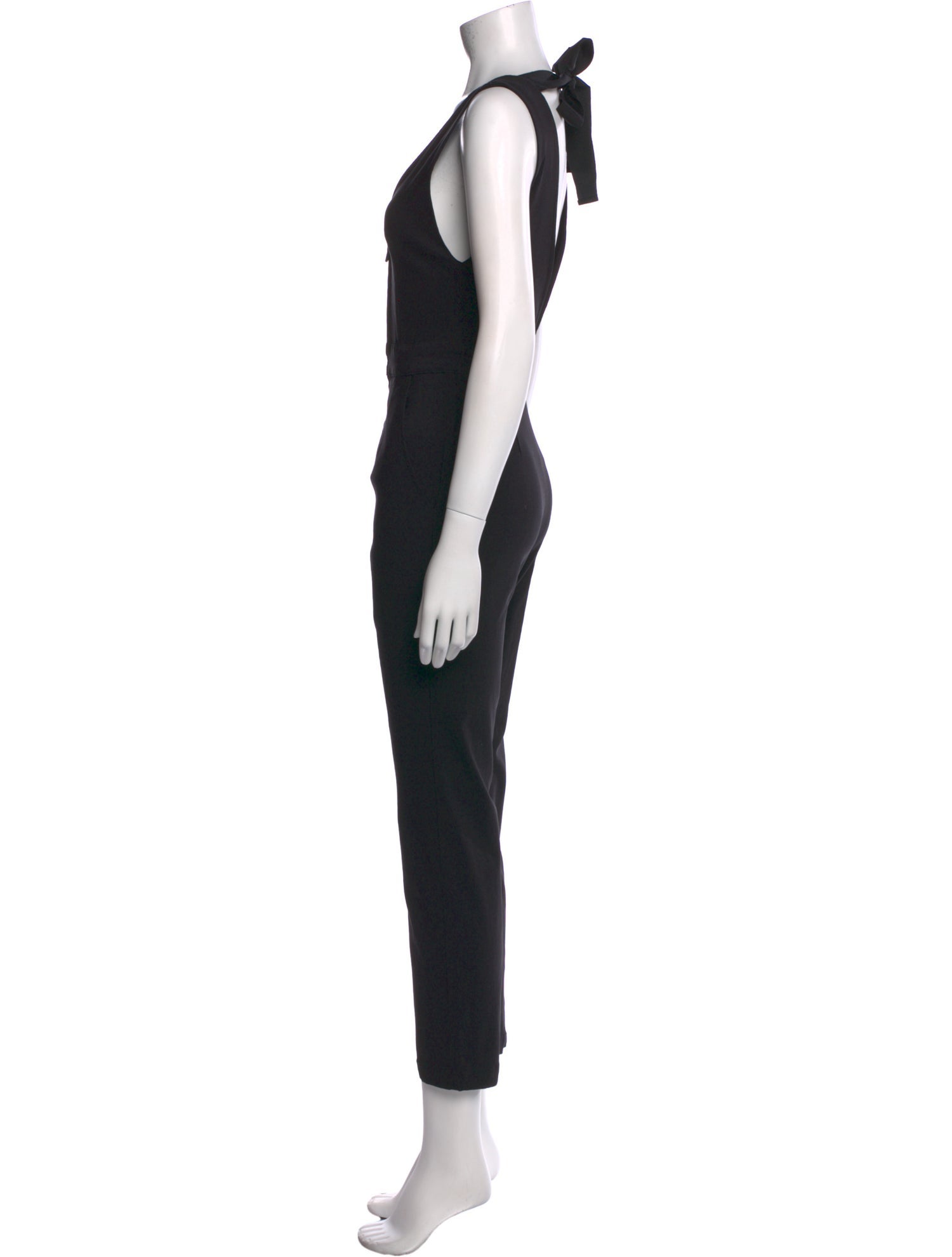 Rivet Utility Plunge Neckline Jumpsuit