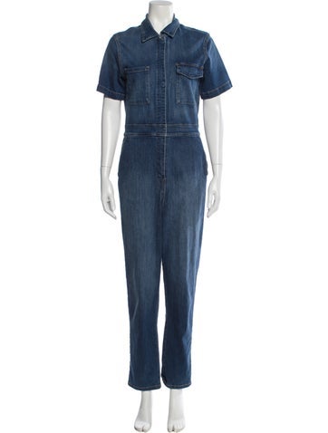 Pre-owned Rivet Utility Jumpsuit In Blue