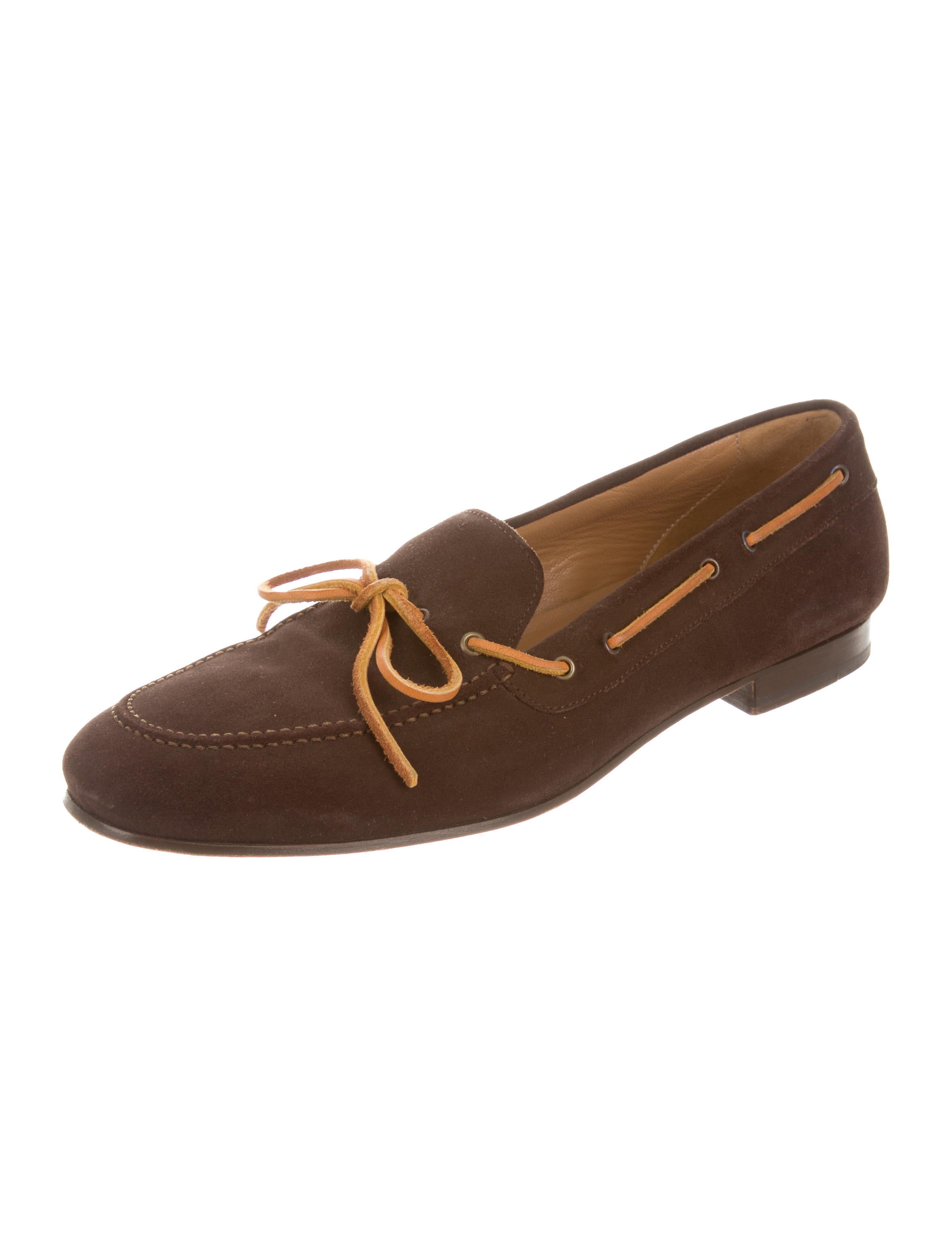 Stubbs & Wootton Suede Round-Toe Loafers