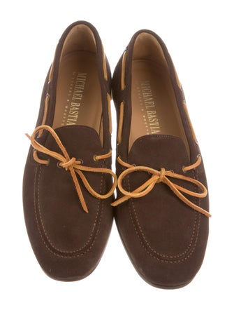 Stubbs & Wootton Suede Round-Toe Loafers