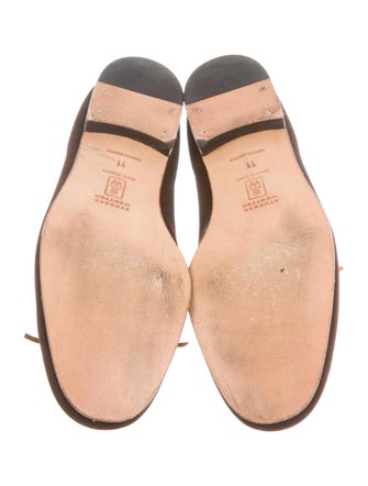 Stubbs & Wootton Suede Round-Toe Loafers