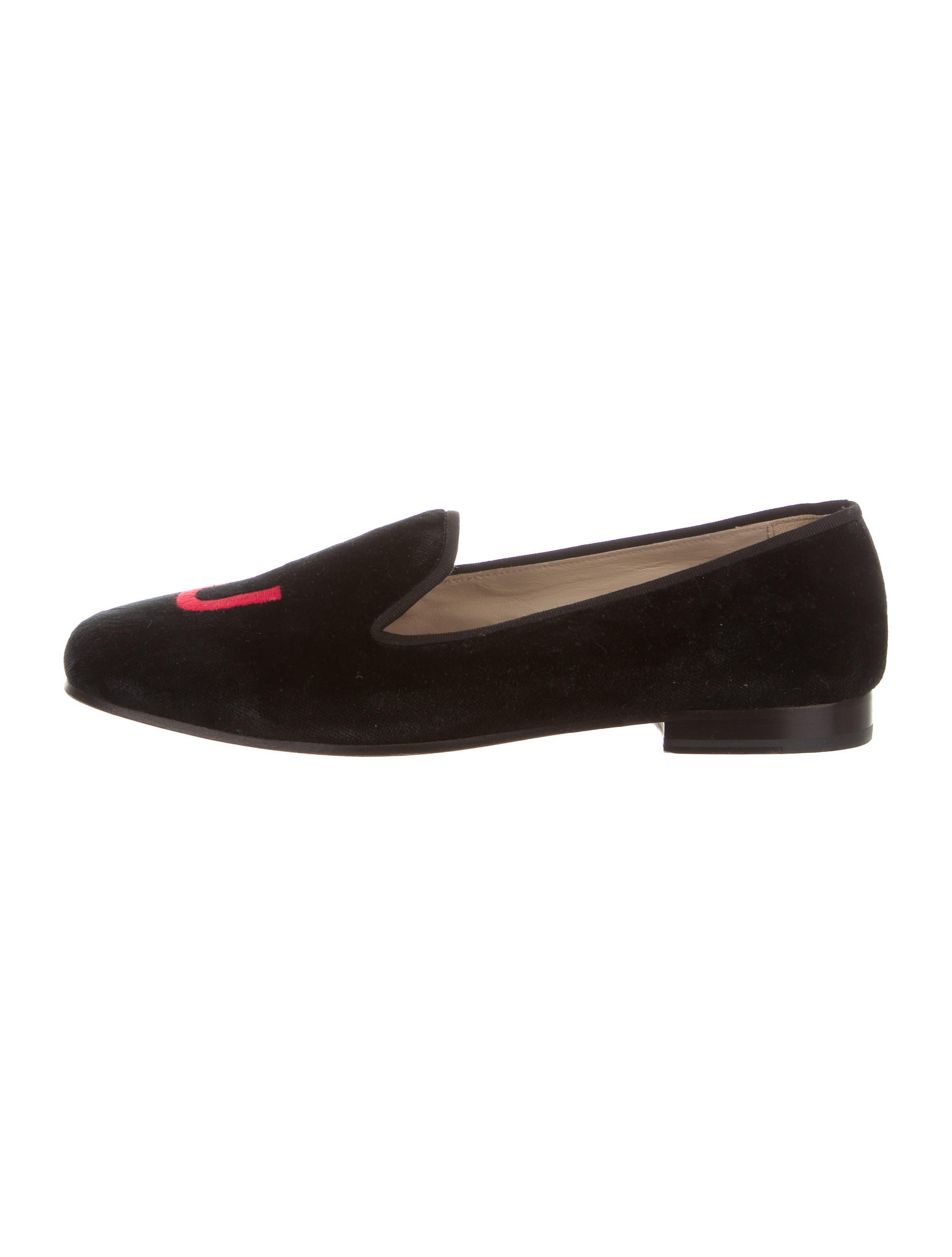Stubbs & Wootton Screw You Smoking Slippers - Black Loafers, Shoes