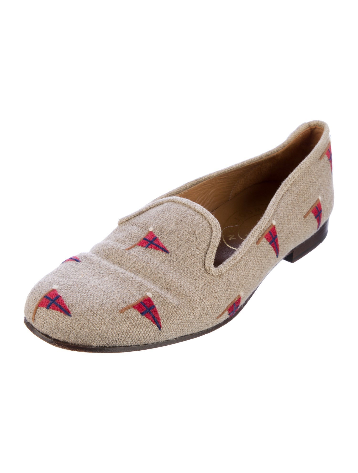 Stubbs & Wootton Canvas Printed Loafers