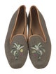 Stubbs & Wootton Canvas Embroidered Accent Loafers
