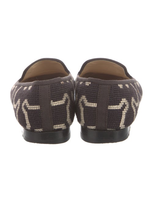 Stubbs & Wootton Printed Leather Trim Embellishment Loafers