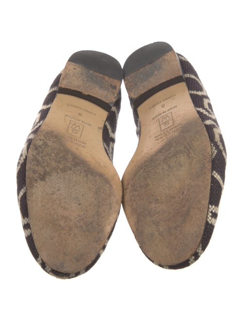 Stubbs & Wootton Printed Leather Trim Embellishment Loafers