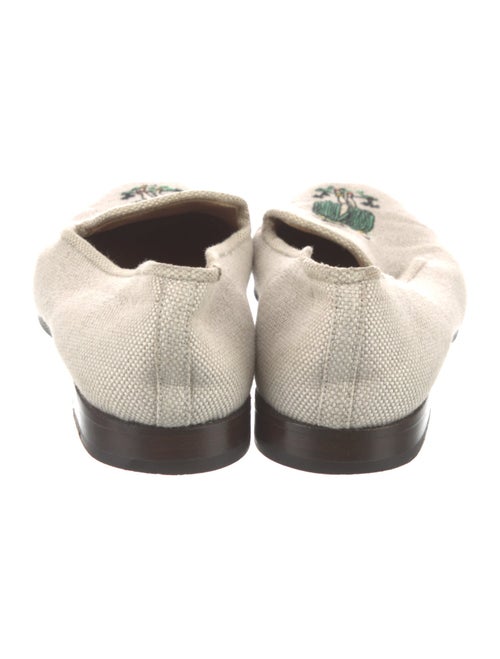Stubbs & Wootton Canvas Embroidered Accent Loafers