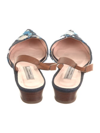 Stubbs & Wootton Floral Print Slingback Flats