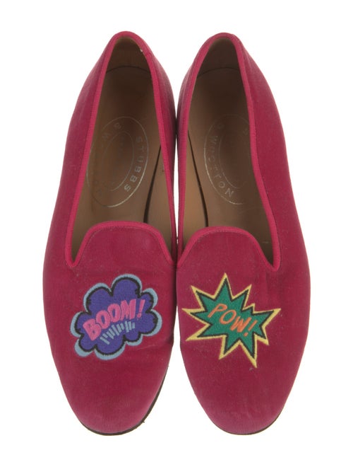 Stubbs & Wootton Velvet Embroidered Accent Loafers